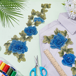 Blumenstickerei Nähfaser&nbsp;DIY-WH0888-894