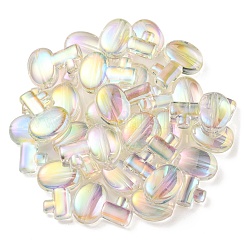 Placage uv perles acryliques transparentes irisées arc-en-ciel&nbsp;OACR-C007-05C