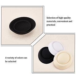 3 Stück 3 Farben Polyester Oval Pillbox Stewardess Fascinator Hutbasis für Modewaren&nbsp;AJEW-FG0002-75