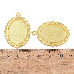 Lega ovale impostazioni pendente cabochon in stile tibetano&nbsp;TIBEP-Q054-44G-NR