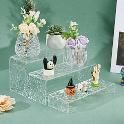 3 Stück 3 Größen Marmor strukturierte Acryl-Actionfiguren-Display-Riser&nbsp;ODIS-WH0030-52