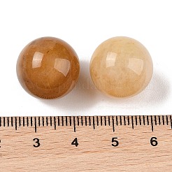 Natürliche Topas-Jade-Kugelperlen ohne Loch&nbsp;G-K353-04D-17