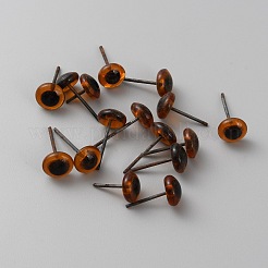 Ojos de fieltro con aguja para manualidades de vidrio&nbsp;DOLL-WH0002-07F-02