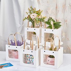 Handtaschen aus Bastelpapier&nbsp;LS-CARB-WH0018-03B
