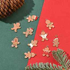 10 stücke 10 stile weihnachten thema legierung emaille anhänger&nbsp;ENAM-FS0003-79