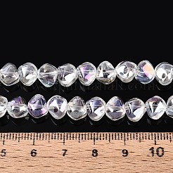 Galvanisieren transparente Glasperlen Stränge&nbsp;X-EGLA-N017-05A-A01