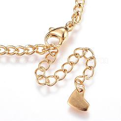 Braccialetti con ciondoli in acciaio inossidabile 304&nbsp;BJEW-G525-39G