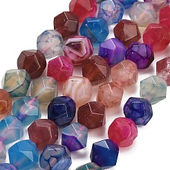 Brins de perles d'agate naturelle (teintes et chauffées)&nbsp;G-K425-B08-01