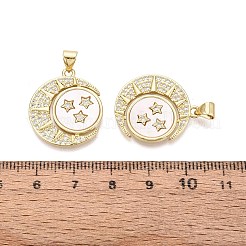 Messing micro pave klare zirkonia anhänger&nbsp;KK-Q071-01G