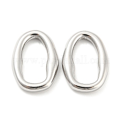 304 anelli di collegamento in acciaio inox, ovale irregolare, colore acciaio inossidabile, 19.5x13.5x3.5mm, diametro interno: 15x7mm