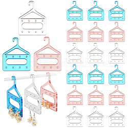 PH PandaHall 24pcs Clothes Hanger Double Layer Earring Holder Necklace Mini Hanger Rack Jewelry Display Dangle Earring Hanging Organizer Acrylic Ear Studs Display Rack for Retail Personal Exhibition