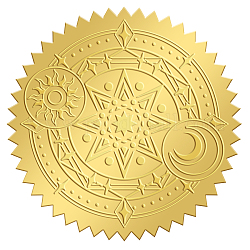 Adesivi autoadesivi in lamina d'oro in rilievo, adesivo decorazione medaglia, Cerchio magico, 5x5cm