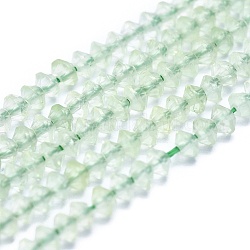 Chapelets de perles en préhnite naturelle, Toupie, facette, 3x2mm, Trou: 0.5mm, Environ 190~200 pcs/chapelet, 15.35 pouce (39 cm)