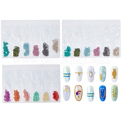 Цепи из сплава, аксессуары для украшения ногтей для женщин, разноцветные, 300x1.5 мм, 18 шт / комплект