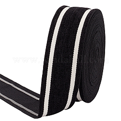 Chenilleband mit Streifenmuster, Gurtband, seitlicher Zierbesatz für Sporthosen Hosen, Grau, 43x1 mm, 10 Yards / Rolle
