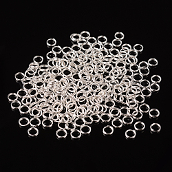 Iron Split Rings, Double Loops Jump Rings, Cadmium Free & Lead Free, Silver Color Plated, 6x1.4mm, about 5.3mm inner diameter, about 9500pcs/1000g
