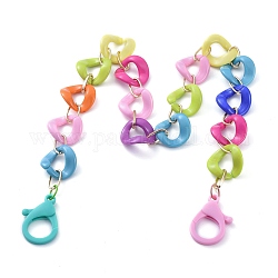 Collares de cadena de aluminio y acrílico personalizados, cadenas de gafas, cadenas de bolsos, con cierres de langosta de plástico, colorido, 20.47 pulgada (52 cm)