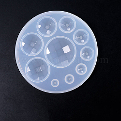 Moules en silicone, moules de résine, pour la résine UV, fabrication de bijoux en résine époxy, ronde, blanc, 96mm, diamètre intérieur: 5~33 mm