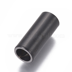 304 fermoirs magnétiques en acier inoxydable avec emembouts à coller, mat, colonne, gunmetal, 17x7mm, Trou: 5mm
