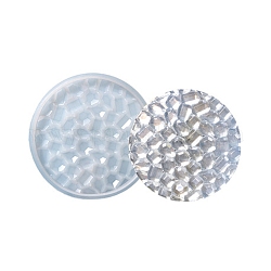 Silicone Diamond Texture Cup Mat Molds, Resin Casting Molds, for UV Resin & Epoxy Resin Craft Making, Round Pattern, 91x9mm, Inner Diameter: 80x7mm
