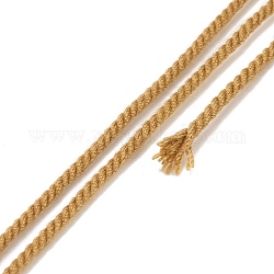 Cordón de algodón, cuerda trenzada, con carrete de papel, para colgar en la pared, artesanías, envoltorio de regalo, vara de oro, 1.2mm, alrededor de 27.34 yarda (25 m) / rollo
