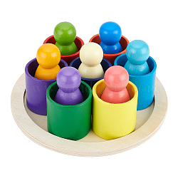 Set di mattoni per giocattoli in legno, giocattoli per bambini, colore misto, 40~147x29~147x6~40mm, 15 pc / set