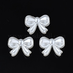 Perles d'imitation perles en plastique ABS, bowknot, blanc crème, 15x20x8mm, Trou: 3.5mm, environ 500 pcs/500 g