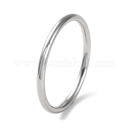 304 anello da dito semplice a fascia semplice in acciaio inossidabile per donna uomo, colore acciaio inossidabile, 1.5mm, diametro interno: formato degli stati uniti 7 1/4 (17.5 mm)