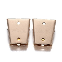 Eisen Bolo Tie Slide Verschluss, für die Herstellung von Bolokrawatten, Licht Gold, 30x25x9.5 mm, Bohrung: 2.5 mm, Innendurchmesser: 3.5x17 mm