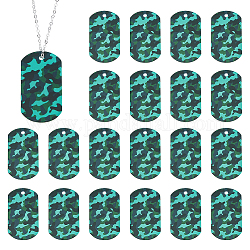 AHANDMAKER 30 Pcs Camouflage Dog Tags, Acrylic Army Dog Tags Military Green Camo Necklaces Tag for Men Women Soldier Arm Birthday Party Favor Supplies