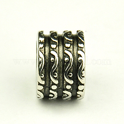 304 Stainless Steel Beads, Rondelle, Stainless Steel Color, 13x9mm, Hole: 9mm