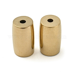 イオンメッキ304ステンレス鋼ビーズ  コラム  ゴールドカラー  13x8x8mm  穴：1.8mm