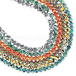 Chgcraft 6 brins 6 couleurs brins de perles de malachite synthétique, teinte, ronde, couleur mixte, 8mm, Trou: 1mm, Environ 46 pcs/chapelet, 14.76 pouce (37.5 cm), 1strand / couleur