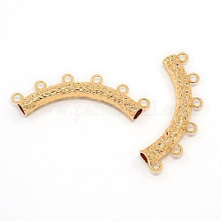 (Clearance Sale)Golden Tone Alloy Tube Chandelier Links, 67x12x7mm, Hole: 5mm