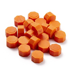 Partículas de cera de sellado, para sello de sello retro, octágono, naranja oscuro, 0.85x0.85x0.5 cm alrededor de 1550 piezas / 500 g