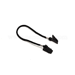 Plastic Hat Clip, with Polyester Cord, Black, 275mm