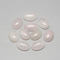 Natural rosa de cabuchones de cuarzo, oval, 40x30x7~8mm