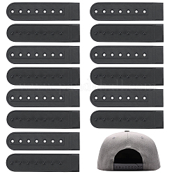 BENECREAT 48 Pairs Black Plastic Snapback Strap with 7 Holes, Hat Caps Replacement Fasteners Buckle, Strap Extender for Hat Fastener Repair