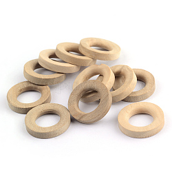 Anelli di collegamento in legno grezzo, anello di legno naturale, anello, navajo bianco, 20x4mm