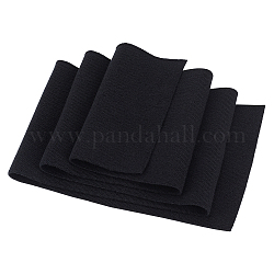 Хлопковая эластичная вязаная ткань в рубчик, для аксессуаров одежды, чёрные, 99x14.7x0.12 см