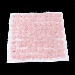 Decoración de bola de piel de visón sintética, pompón bola, para embarcaciones de diy, rosa, 2.5~3 cm, aproximamente 100 PC / tablero
