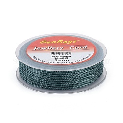 Braided Nylon Threads, Dyed, Cadet Blue, 2mm, about 9.84 yards(9m)/roll