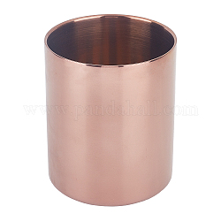 Tasses à bougie en acier inoxydable, colonne, or rose, 8.2x9.9 cm, Diamètre intérieur: 7.8 cm