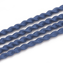 Cuerda elástica, 2 capa, con exterior de nylon y el caucho en el interior, acero azul, 3 mm, aproximadamente 100 yardas / paquete (300 pies / paquete)