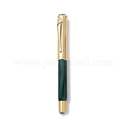 Stylos en laiton malachite naturel, stylo plume énergie reiki, avec étui à stylo, Fournitures scolaires et scolaires, 142x19x14mm