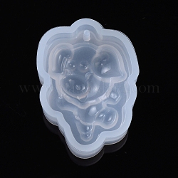 Moldes de silicona colgante del zodiaco chino, moldes de resina, para resina uv, fabricación de joyas de resina epoxi, cerdo, 30x23x10.5mm, tamaño interno: 28x20 mm