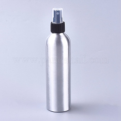アルミ製携帯用スプレーボトル  詰め替え可能なミストポンプ  銀  20.3x4.95cm  容量：250ミリリットル