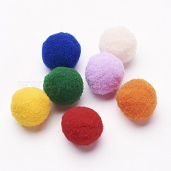 Кукла ремесло полиэстер высокоэластичный pom pom мяч, круглые, разноцветные, 21~23 мм