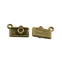Tibetan Style Alloy Camera Charm Rhinestone Settings, Cadmium Free & Nickel Free & Lead Free, Antique Bronze, Fit for 2mm rhinestone, 8x12.5x3.5mm, Hole: 2mm, about 1086pcs/1000g