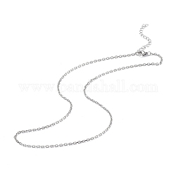 304 Kabelkette aus Edelstahl für Männer und Frauen, Edelstahl Farbe, 17.83 Zoll (45.3 cm)